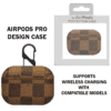 Case Checker Print Design Airpods Pro - Brown