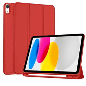Smart Case With Pencil Holder for Apple iPad Air 4 (2020) /iPad Air (2022) / iPad Air 11 (2024) - RED
