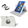 Leather Protective Cover 360 Degree Stand, Tab 3 P5200 P5220 P5210 10.1 inch -White