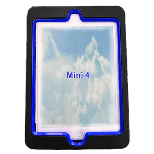 Case Protection with stand for Ipad Mini 4 – Black / Blue Case Protection with stand for Ipad Mini 4 - Black / Blue