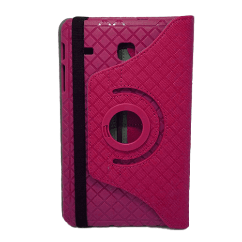 veffg Samsung Galaxy Tab S2 9.7" (T815) - Grid Plaid Pattern 360° Tablet Case - Pink
