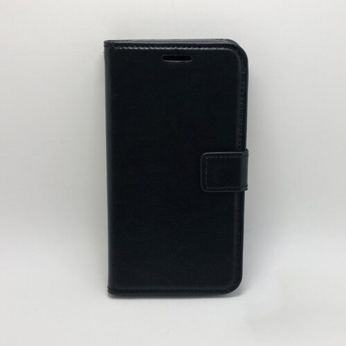 Book Style Wallet Case With Strap LG G8 - Black Book Style Wallet Case With Strap LG G8 - Black