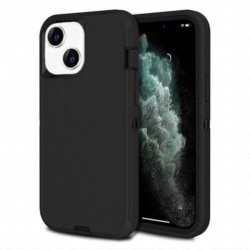 Triple Protection Case for Apple iPhone 14 (6.1) - Black Triple Protection Case for Apple iPhone 14 (6.1) - Black