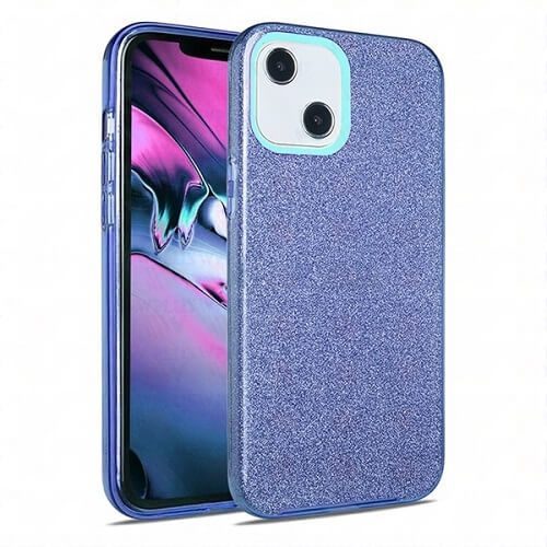 3-in-1 Glitter for Apple iPhone 13 (6.1) - Blue 3-in-1 Glitter for Apple iPhone 13 (6.1) - Blue