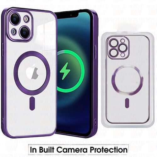 MagSafe Luxury Electroplated Case for Apple iPhone 13 (6.1) - Purple MagSafe Luxury Electroplated Case for Apple iPhone 13 (6.1) - Purple