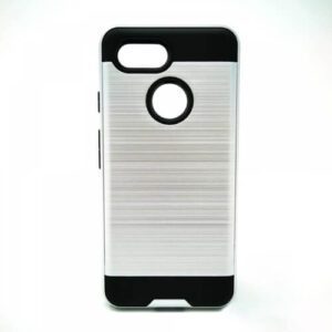 Slim Sleek Brush Metal Case Google Pixel 3 - Silver