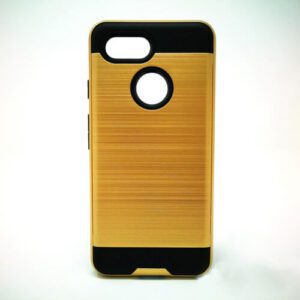 Slim Sleek Brush Metal Case Google Pixel 3 - Gold