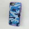 Military Camouflage Credit Card Holder Case For Iphone 7 / 8 - Purple