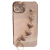 Case Silicon with Heart iPhone 13 (6.1) - Pink