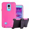 Fashion Defender Case with Belt Clip Samsung Galaxy Note 4 - Pink / Blue
