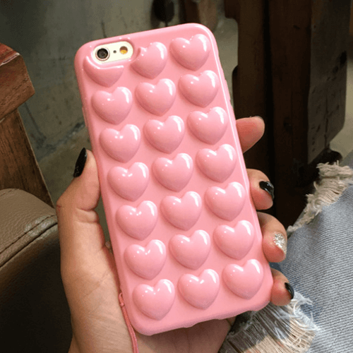 Case Heart For Iphone 6 / 6S - Pink Case Heart For Iphone 6 / 6S - Pink