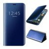 Wallet Flip cover Mirror With Back Stand Without the Sensor For Samsung S8 Plus - Blue