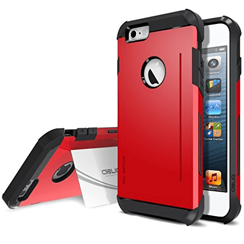 Heavy Duty Protection w/ Kickstand for 6 P / 6S P - RED Heavy Duty Protection w/ Kickstand for 6 P / 6S P - RED