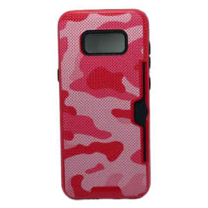Military Camouflage Credit Card Case For Samsung Galaxy S8 Plus - RED