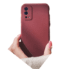 Back Cover Matte Simple Solid Color Soft Silicone For note 20 ultra - Wine RED
