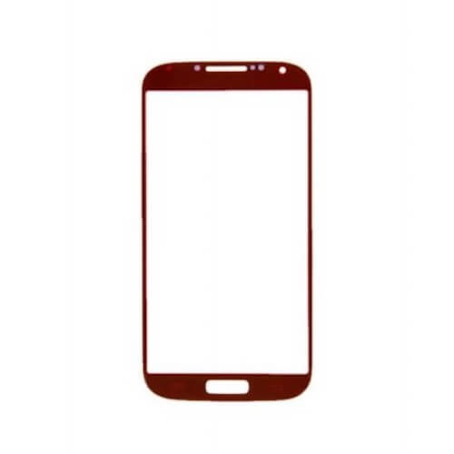 FRONT GLASS COMPATIBLE FOR SAMSUNG GALAXY S4 (red)