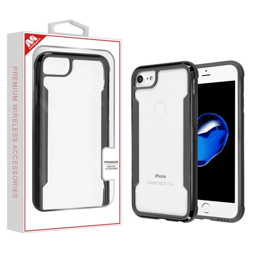 MyBat Fusion Protector Cover Metal Frame+Transparent PC Back For Iphone 7 / 8 - Black MyBat Fusion Protector Cover Metal Frame+Transparent PC Back For Iphone 7 / 8 - Black