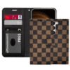 Checker Printed Photo ID Wallet for Samsung Galaxy S21 - Brown