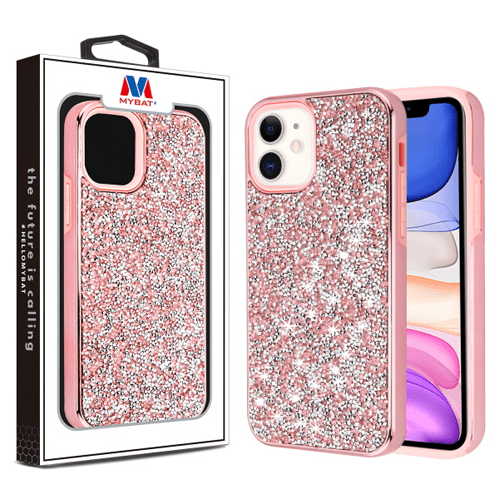 Case MyBat Encrusted Rhinestones Hybrid For Iphone 11 - Pink Case MyBat Encrusted Rhinestones Hybrid For Iphone 11 - Pink