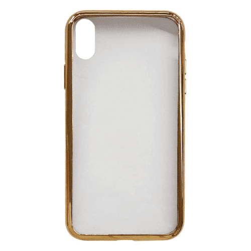 Back Case Clear With Corner Gold For Iphone X / XS Back Case Clear With Corner Gold For Iphone X / XS