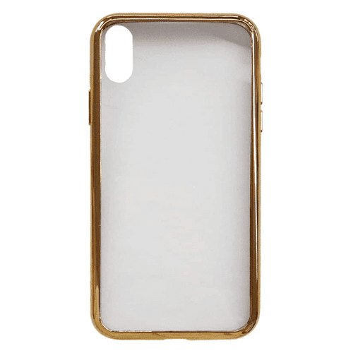 Back Case Clear With Corner Gold For Iphone XR Back Case Clear With Corner Gold For Iphone XR