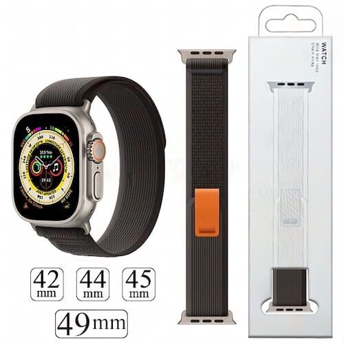 Trail Loop 42/44/45mm Regular for APL Watch Band - Black/Grey Trail Loop 42/44/45mm Regular for APL Watch Band - Black/Grey