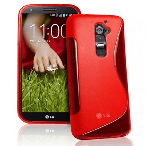 S-line Silicone Phone Case LG G2 - RED S-line Silicone Phone Case LG G2 - RED