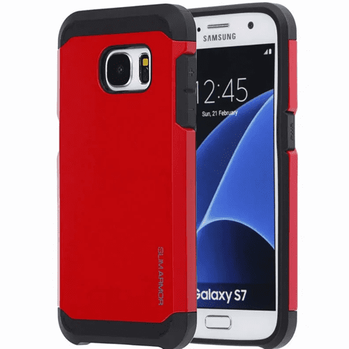 Slim Armor Hybrid Case For Samsung S7 - RED Slim Armor Hybrid Case For Samsung S7 - RED