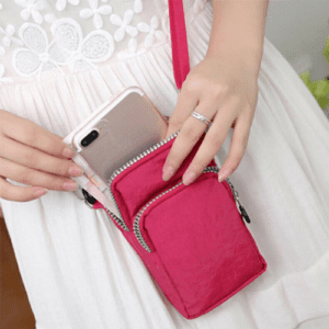 Universal Cross-body Cell Phone Pouch - Hot Pink