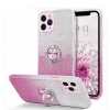 3-in-1 Glitter w/ Ring Case for Apple iPhone 14 Pro (6.1) - Silver / Pink