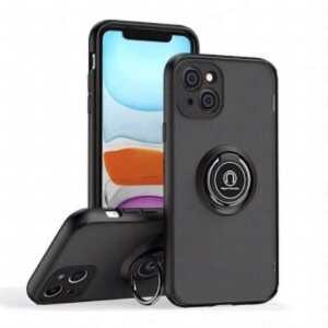 Case with Ring for Apple iPhone 15 (6.1) - Black