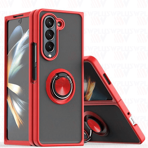Case with Ring for Samsung Galaxy Z Fold 5 - RED Case with Ring for Samsung Galaxy Z Fold 5 - RED