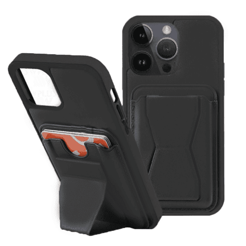 My Card Slot w/ kickstand Case for Apple iPhone 15 Pro (6.1) - Black My Card Slot w/ kickstand Case for Apple iPhone 15 Pro (6.1) - Black