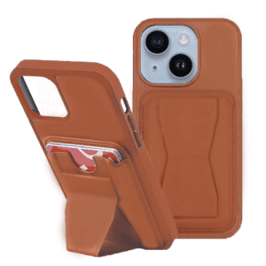 My Card Slot w/ kickstand Case for Apple iPhone 15 (6.1) - Brown