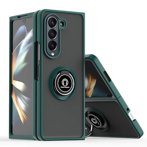 Case with Ring for Samsung Galaxy Z Fold 5 - Midnight Green Case with Ring for Samsung Galaxy Z Fold 5 - Midnight Green