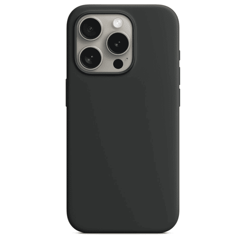 Case Silicon For Iphone 15 Pro - Black Case Silicon For Iphone 15 Pro - Black
