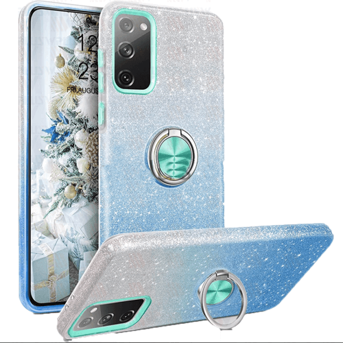 3-in-1 Glitter w/ Ring Case for Samsung Galaxy A14 5G - Blue /Silver 3-in-1 Glitter w/ Ring Case for Samsung Galaxy A14 5G - Blue /Silver