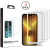MyBat (3 Pack)Tempered Glass Screen Protector with Installation Frame for Apple iPhone 13 (6.1) / iPhone 13 Pro (6.1) / iPhone 14 (6.1) - Clear