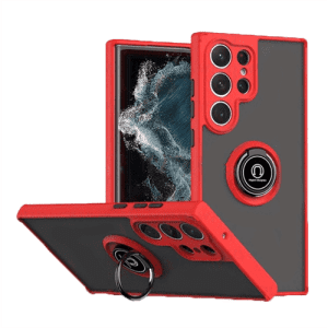 Case Armor with Ring for Samsung Galaxy S24 Ultra - Red