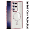 Case Glitter Electroplated Magsafe for Samsung Galaxy S24 Ultra - Rose Gold