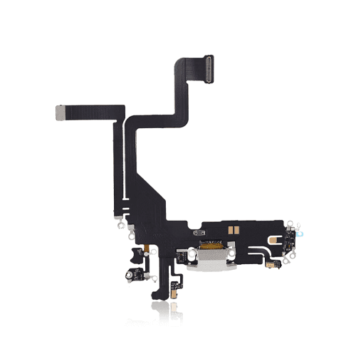 Charging Port Flex Cable Compatible For IPhone 14 Pro (Used OEM Pull) - Black Charging Port Flex Cable Compatible For IPhone 14 Pro (Used OEM Pull) - Black