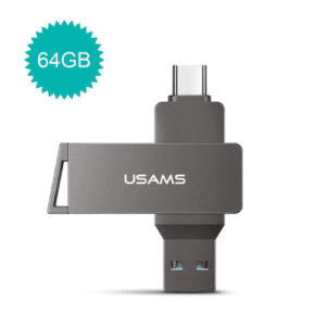 USAMS Rotatable High Speed Flash Drive – Type-C + USB-A 3.0 (64GB)