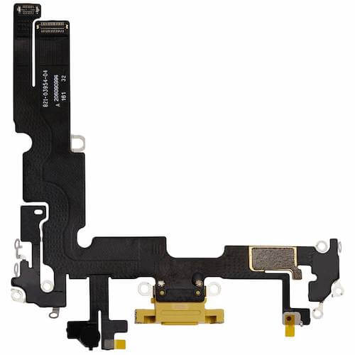 Charging Port Flex Cable Compatible For IPhone 14 (Used OEM Pull) (Yellow) Charging Port Flex Cable Compatible For IPhone 14 (Used OEM Pull) (Yellow)