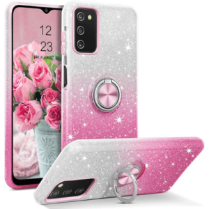 Case 3-in-1 Glitter w/ Ring for Samsung Galaxy A15 5G - Pink / Silver