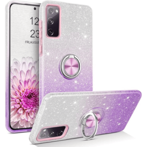Case 3-in-1 Glitter w/ Ring for Samsung Galaxy A15 5G - Purple / Silver