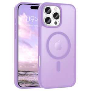 Matt Rubberized Magsafe Case for Apple iPhone 16 Pro - Light Purple
