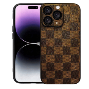 Checker Texture Design for Apple iPhone 16 Pro Max - Brown