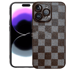 Checker Texture Design for Apple iPhone 16 Pro - Black