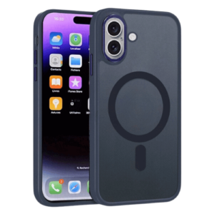 Matt Rubberized Magsafe Case for Apple iPhone 16 - Midnight Blue