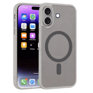 Matt Rubberized Magsafe Case for Apple iPhone 16 - Grey